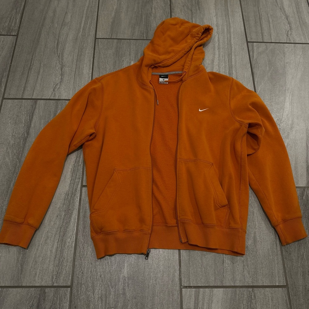 Nike Men's Burnt Orange Zip-Up Sweater